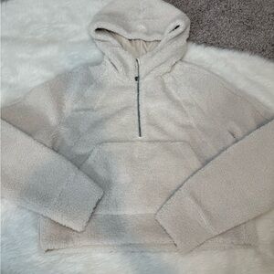 lululemon fuzzy half zip scuba hoodie